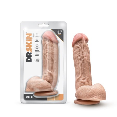 Dr. Skin Mr. D 8.5 in. Dildo with Balls Beige by Anal Toys & Stimulators