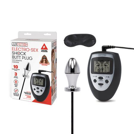 Lux Fetish Electro-sex Shock Butt Plug with Remote Control by Bondage & Fetish Toys