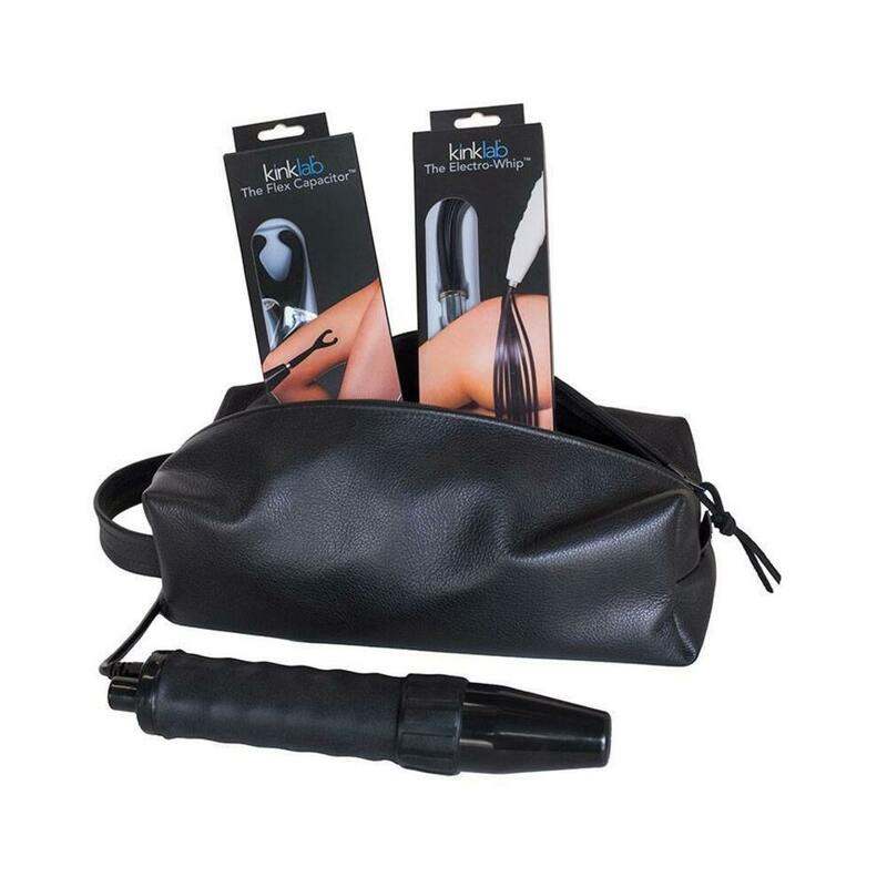 Kinklab Neon Wand Obsidian Intensity Kit with black case and electro-whip attachments.