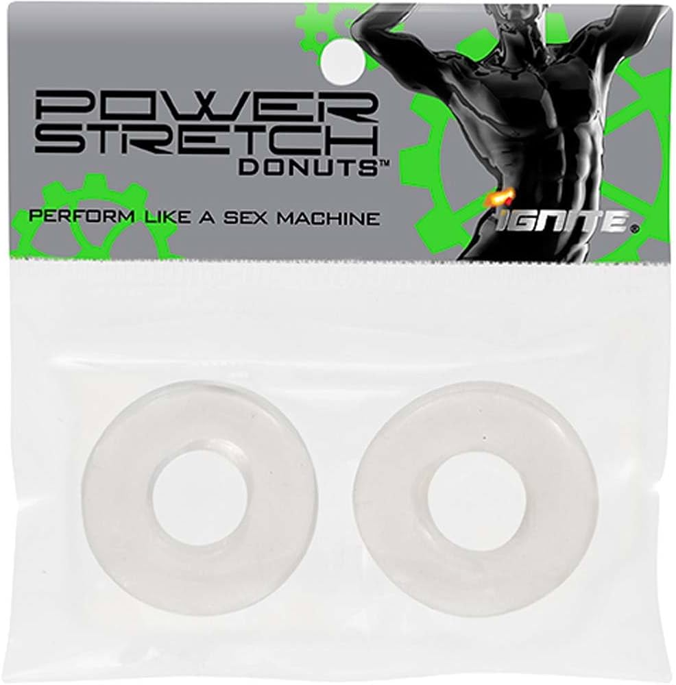 SI Power Stretch Donuts 2pk Clear by Cock & Balls