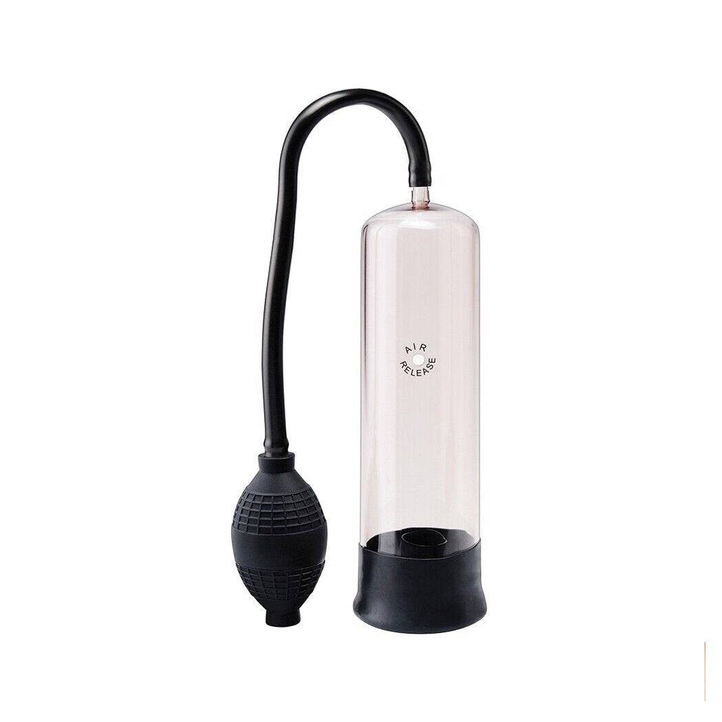 Clear and black Pipedream Pump Worx Rookie of the Year Pump for beginners with easy-to-read pressure gauge.