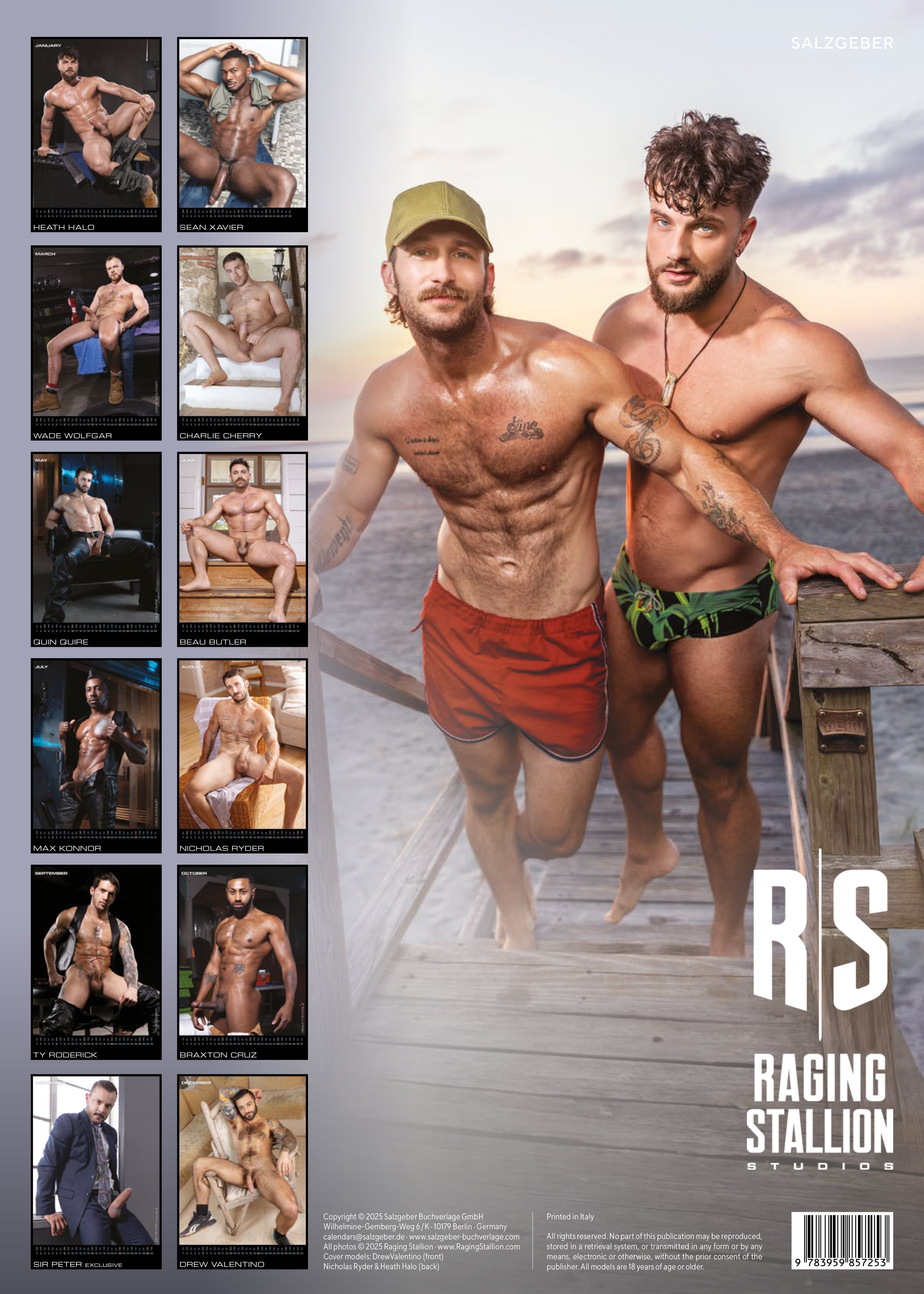 2026 Raging Stallion Calendar by Books & Media