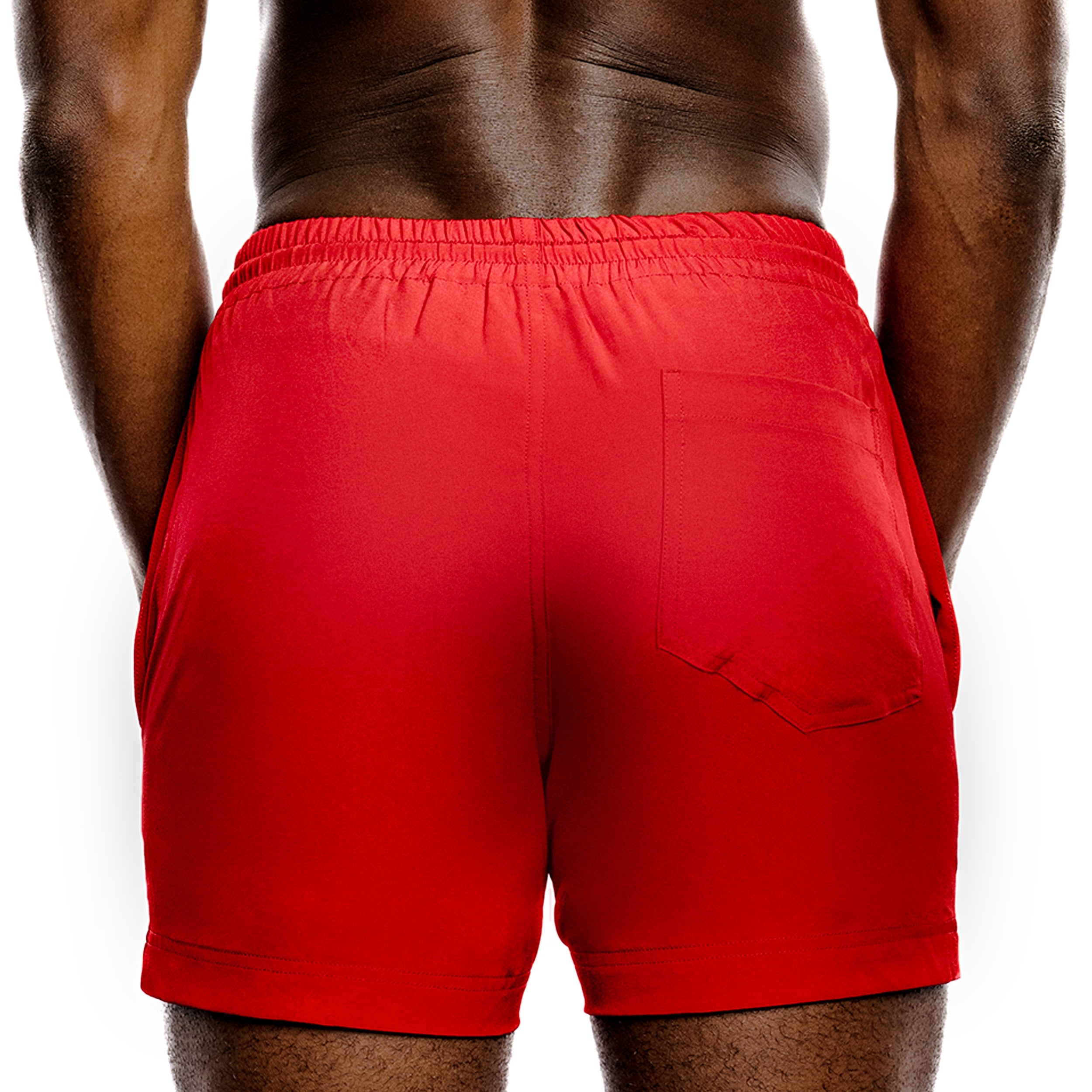 Red Swim Gym Short