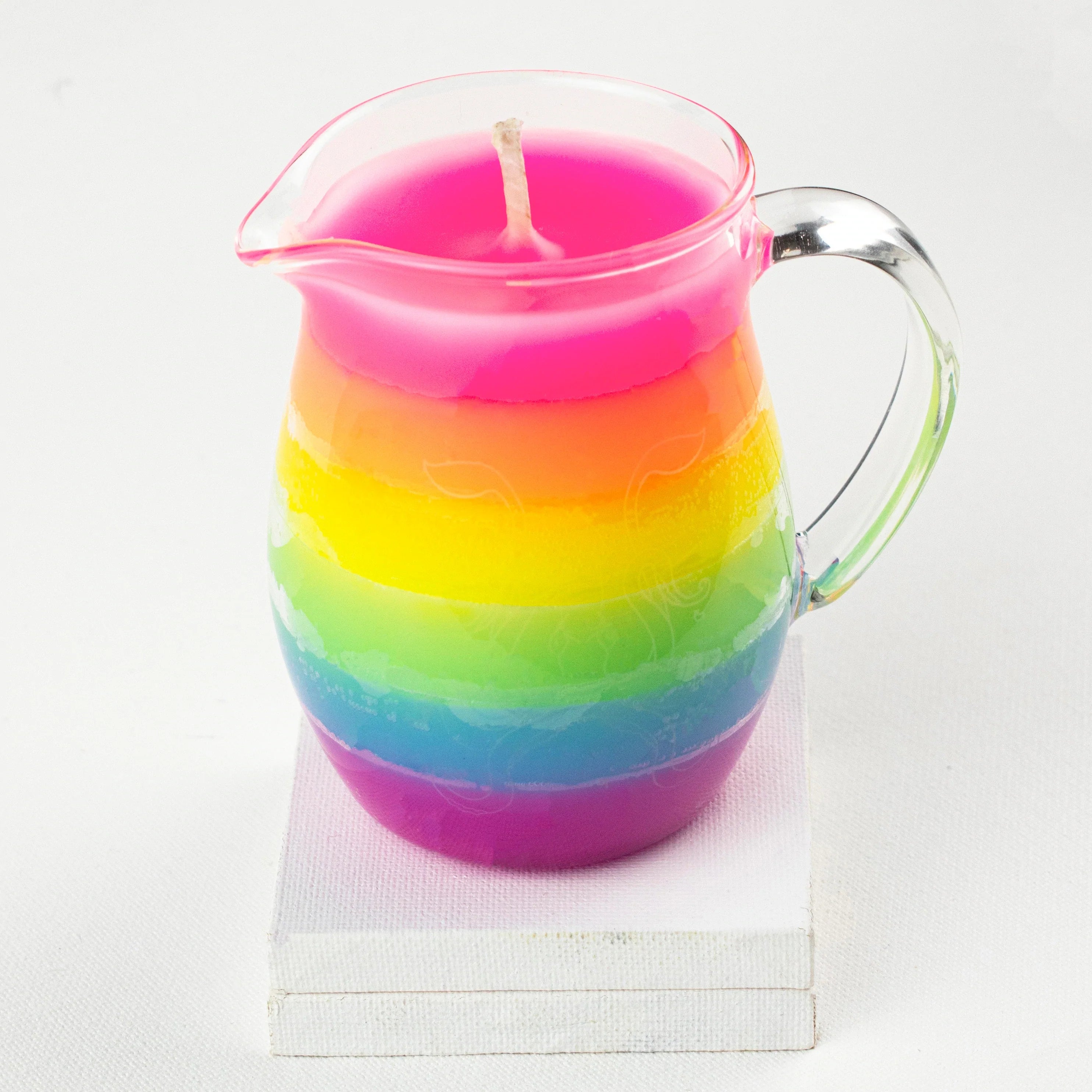 Pride flag in a Jar Wax Play Candle - Low Temp - Unscented - Pitcher Candle