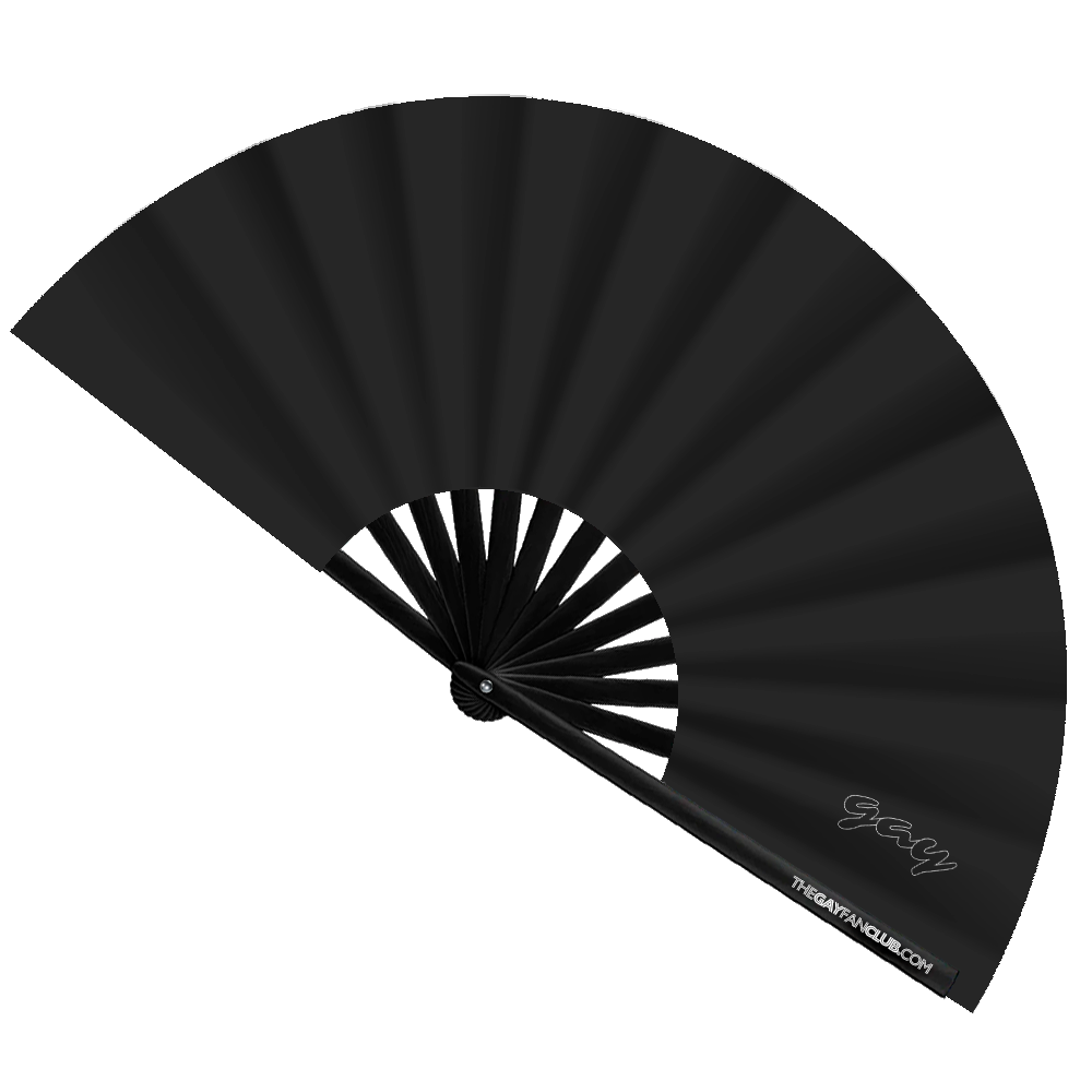 Matte Black Fan by Hand Fan
