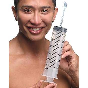 CleanStream 300ml Syringe with clear measurement markings and silicone tube for precise and comfortable intimate cleansing
