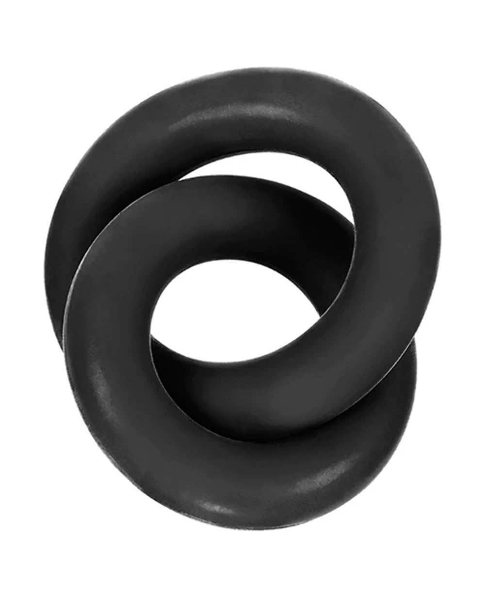 Hunkyjunk DUO linked black cock and ball rings designed for enhanced pleasure and performance