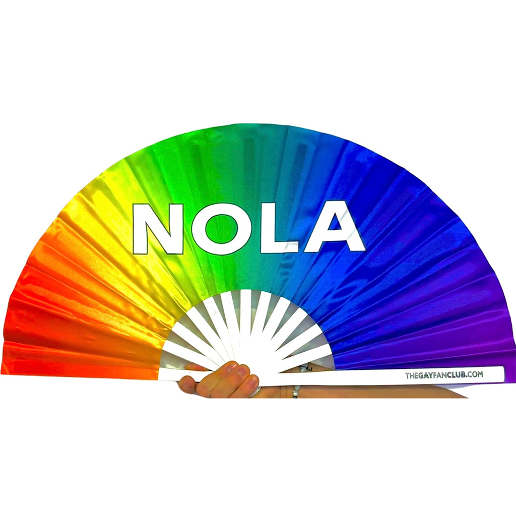 NOLA Rainbow Fan by Hand Fan