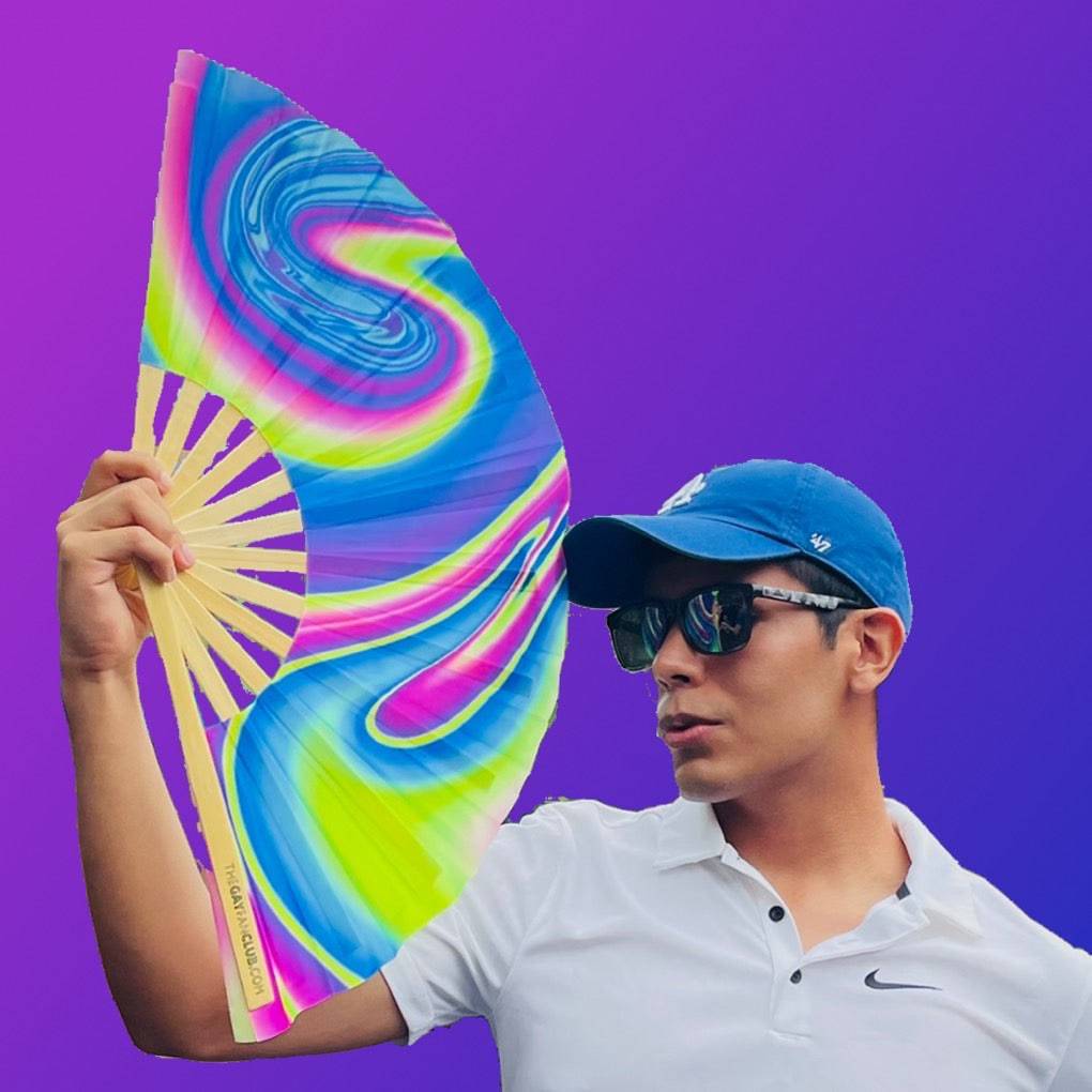 Lava Lamp Fan (UV) by Hand Fan