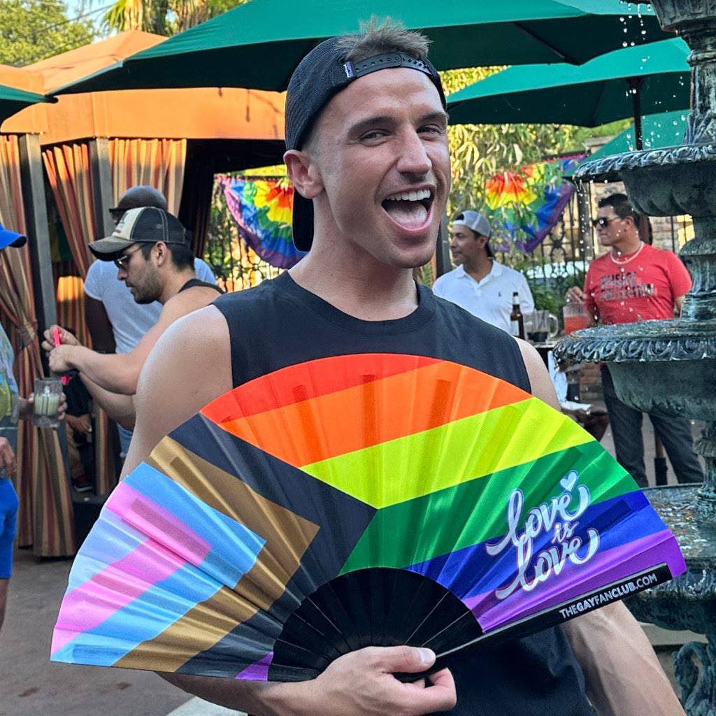 Pride Rainbow Flag Fan by Hand Fan