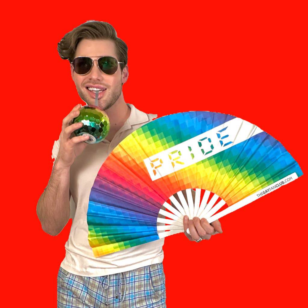 Pride Rainbow Fan by Hand Fan