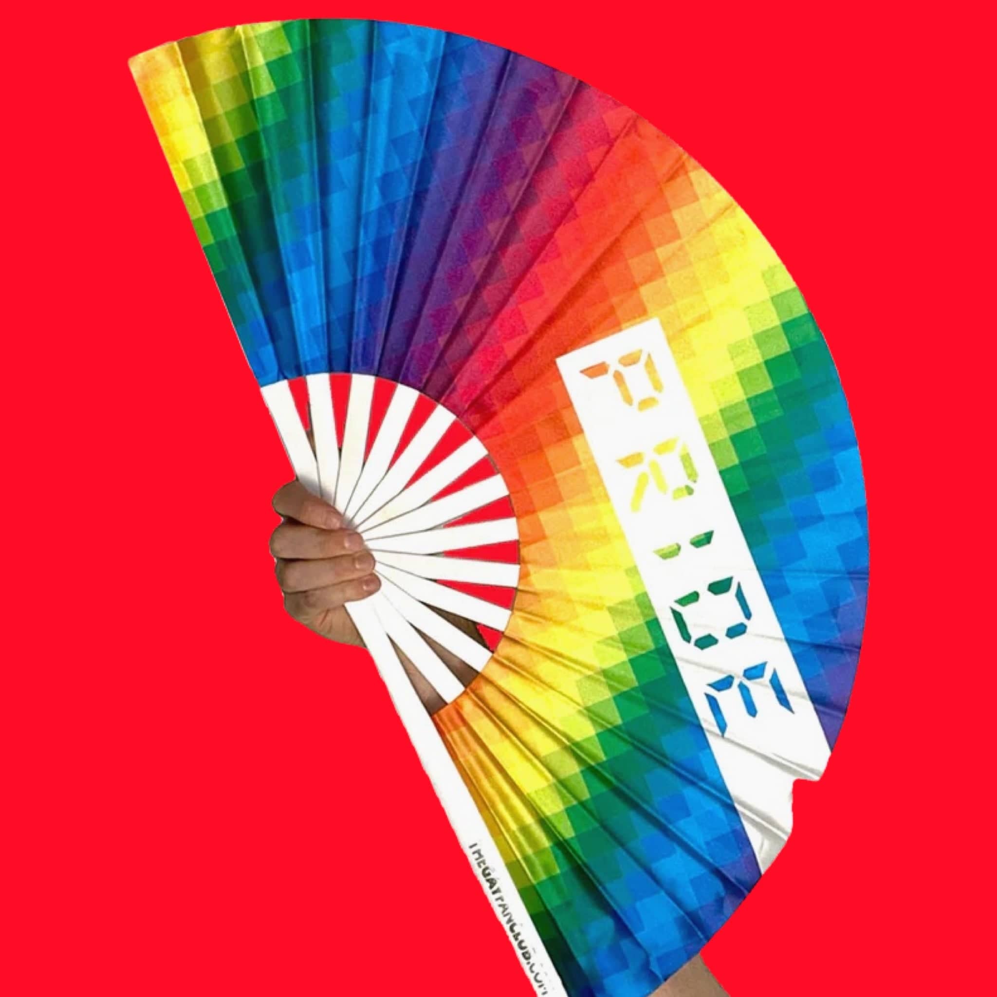Pride Rainbow Fan by Hand Fan