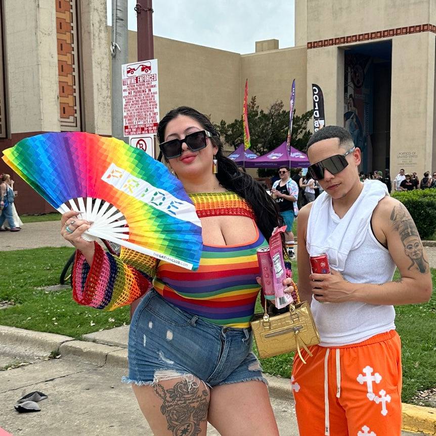 Pride Rainbow Fan by Hand Fan