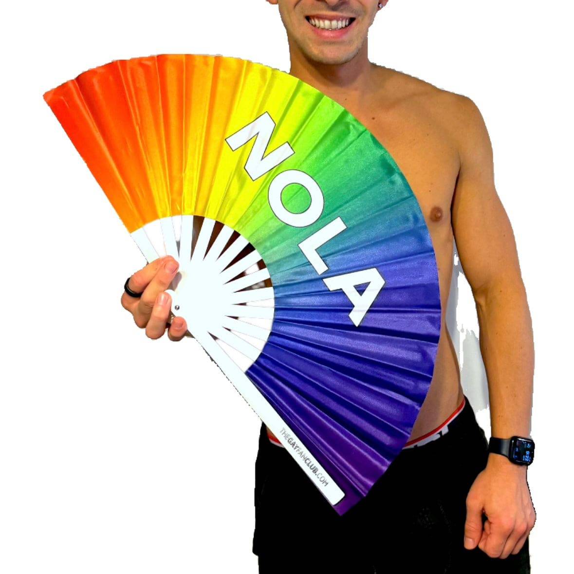 NOLA Rainbow Fan by Hand Fan