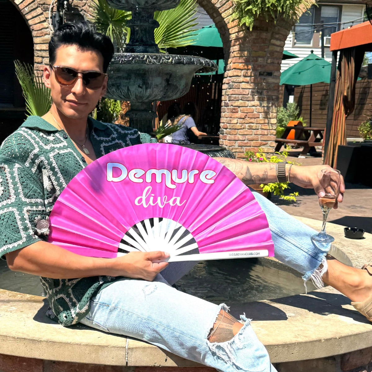 Demure Diva Fan by Hand Fan
