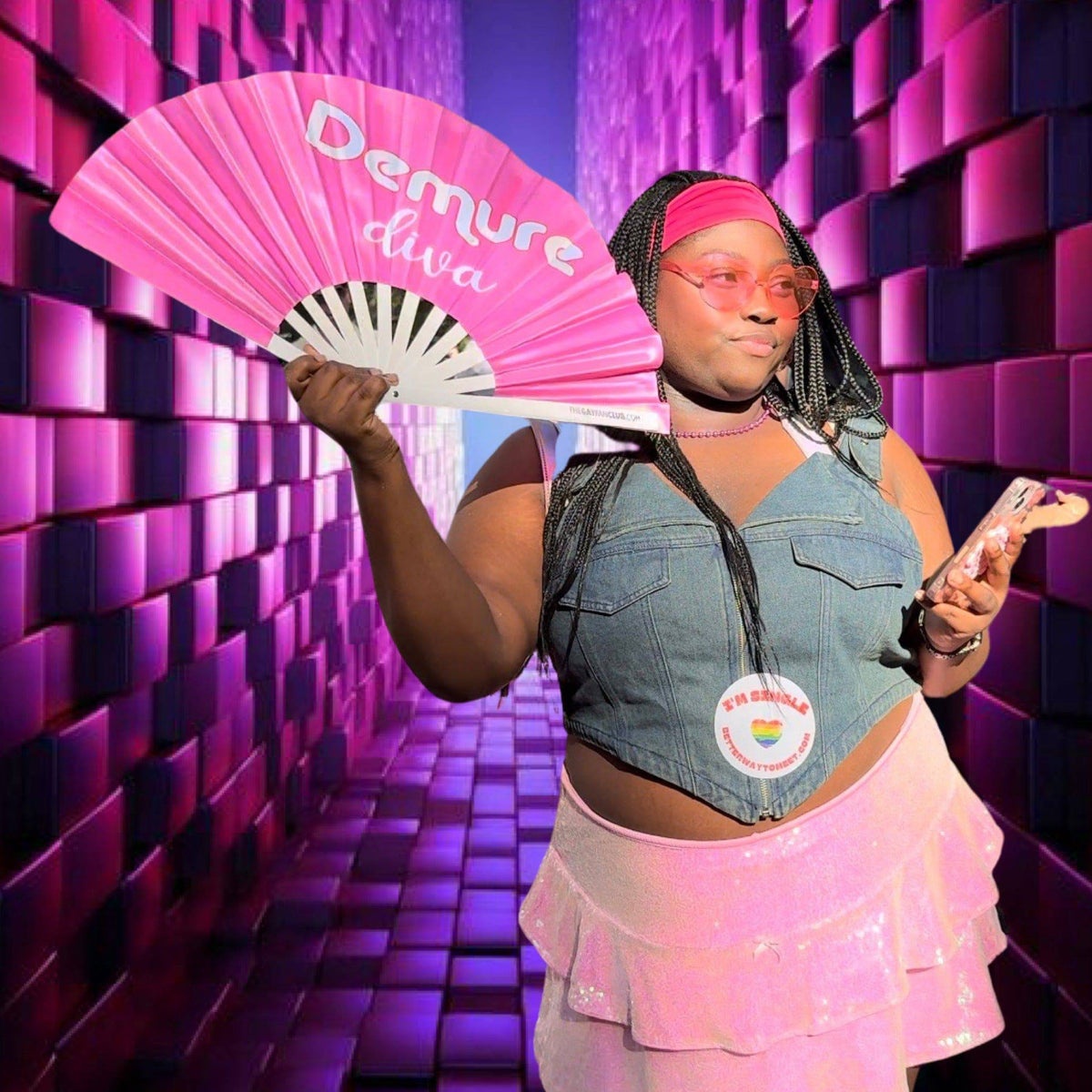 Demure Diva Fan by Hand Fan
