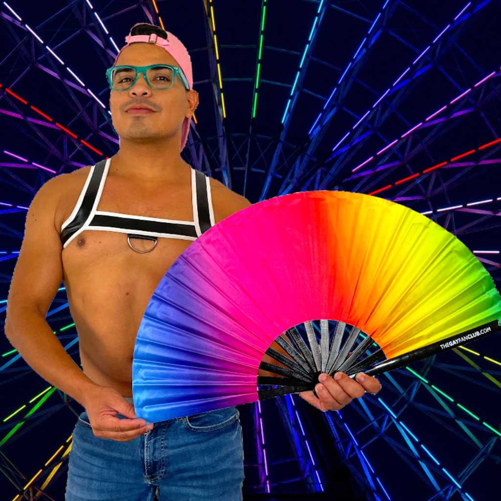 Rainbow Rave Fan