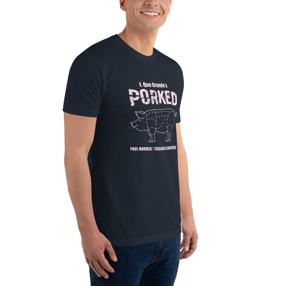 Porked T-shirt (navy/pink) by Apparel