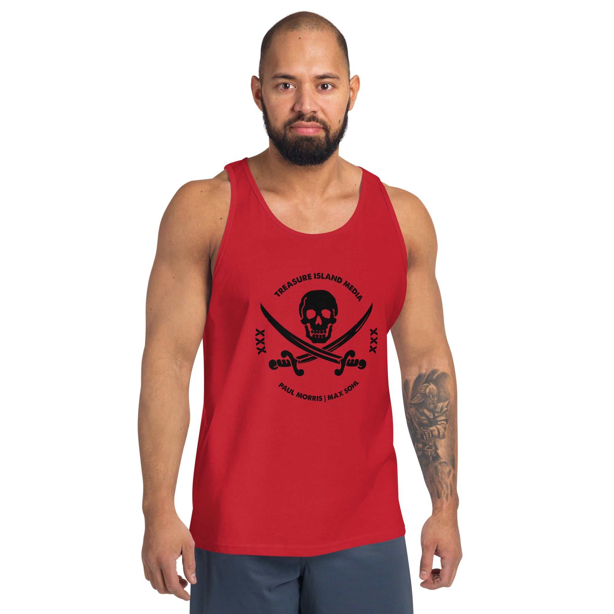 Sleek XXX Black Logo Tank Top for versatile wear.