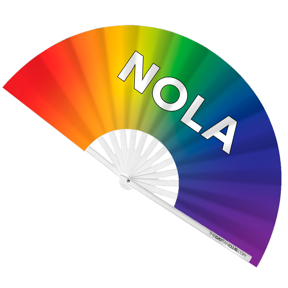 NOLA Rainbow Fan by Hand Fan