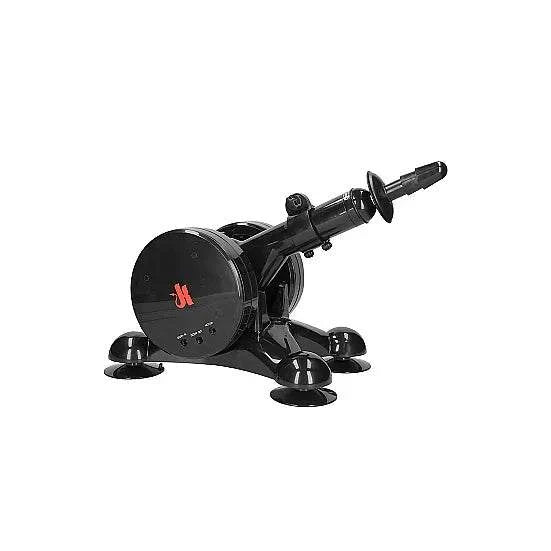 Black Kink Power Banger Vac-U-Lock thrusting machine with adjustable arm and suction cup base for hands-free use