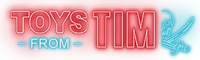 Toys From TIM Gift Card neon sign with pirate skull and crossed swords logo