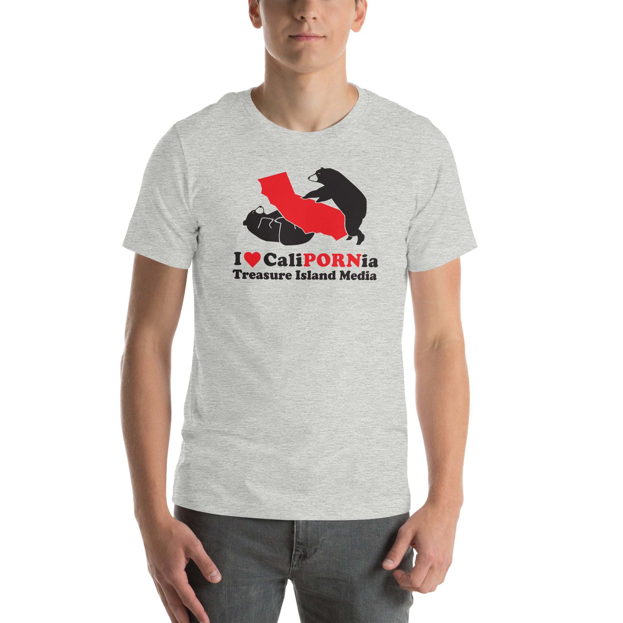 Calipornia T-Shirt with California map design and text print.