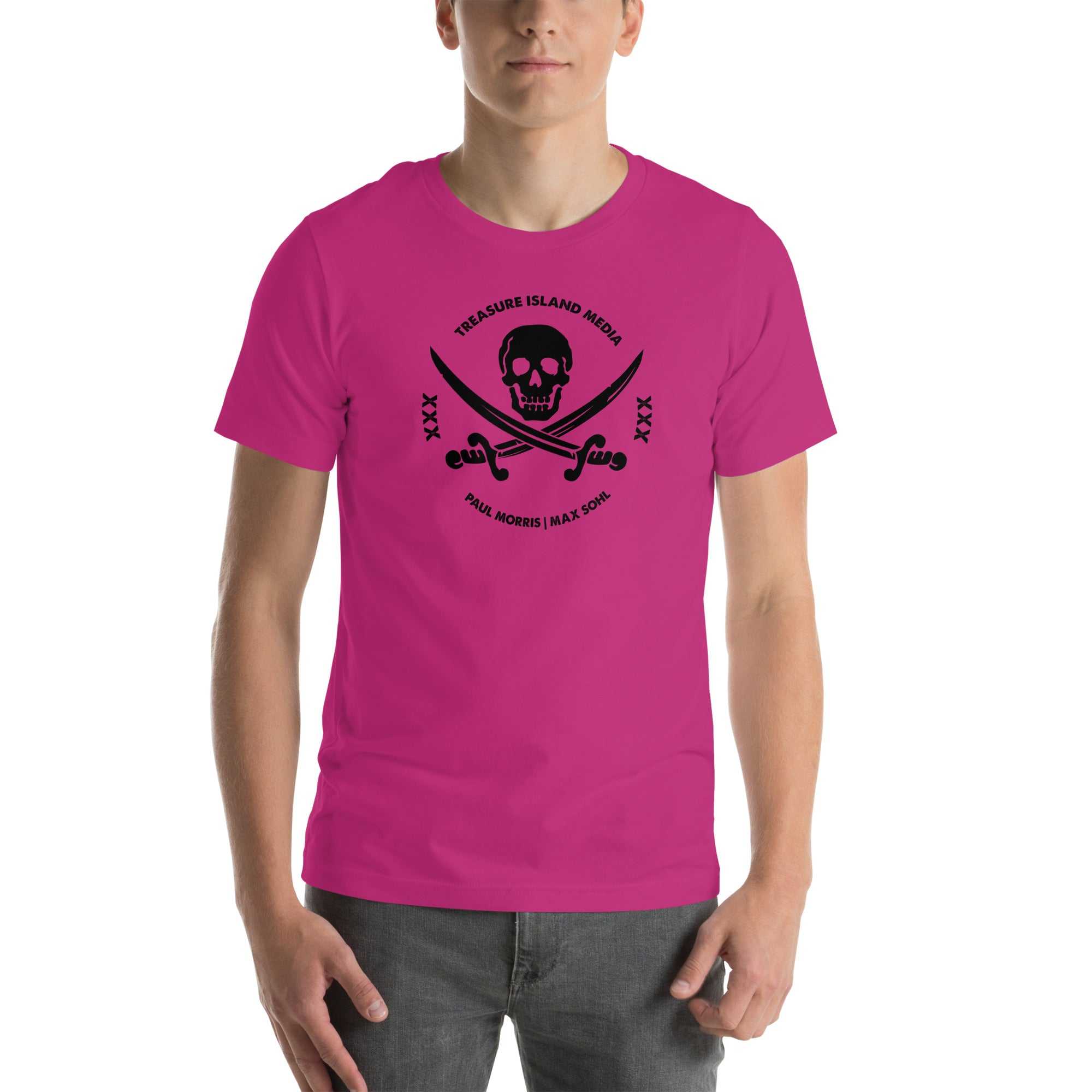 Black t-shirt with TIMXXX logo, soft cotton, stylish and versatile.