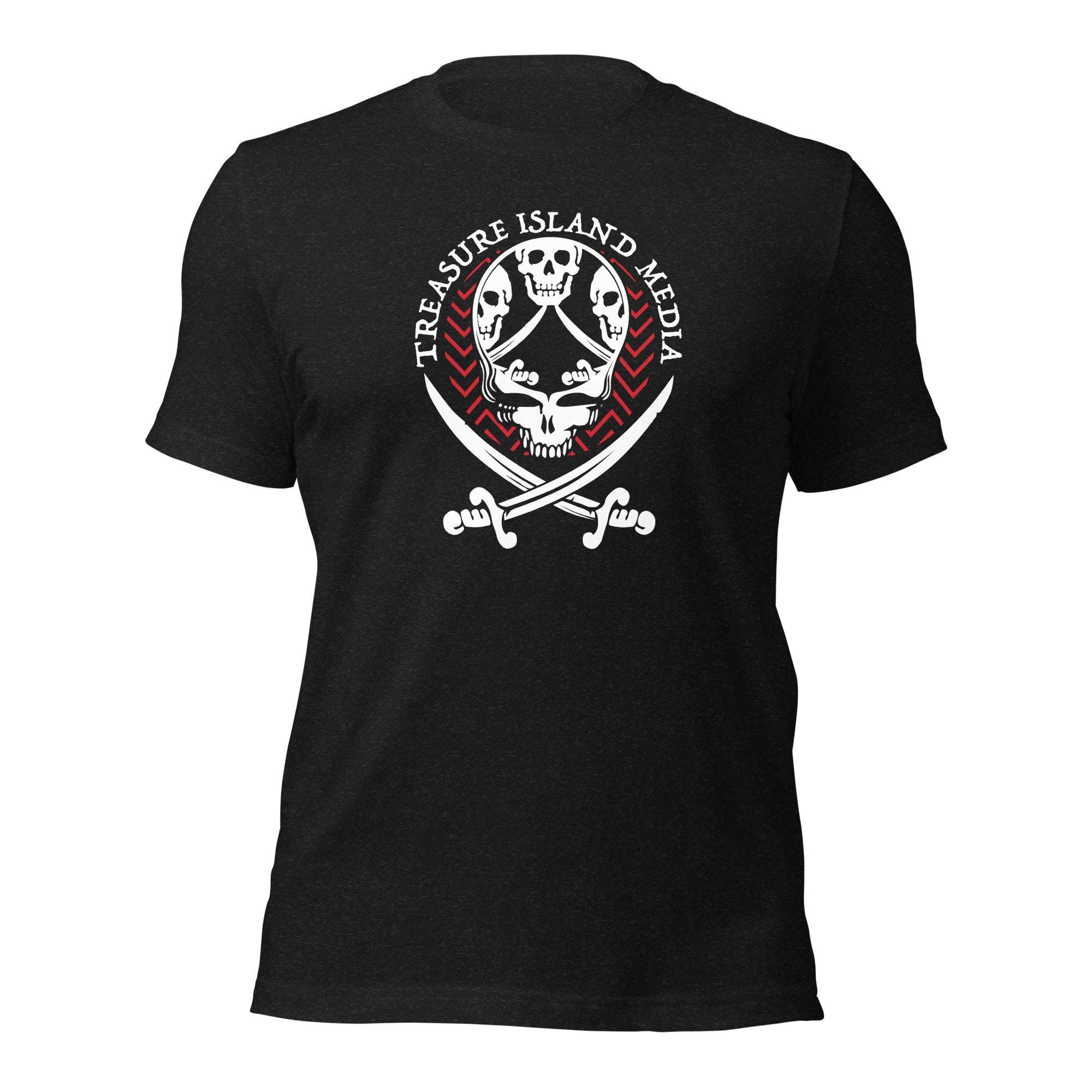 Black TIM Tri-Skull T-Shirt with skull design on chest.