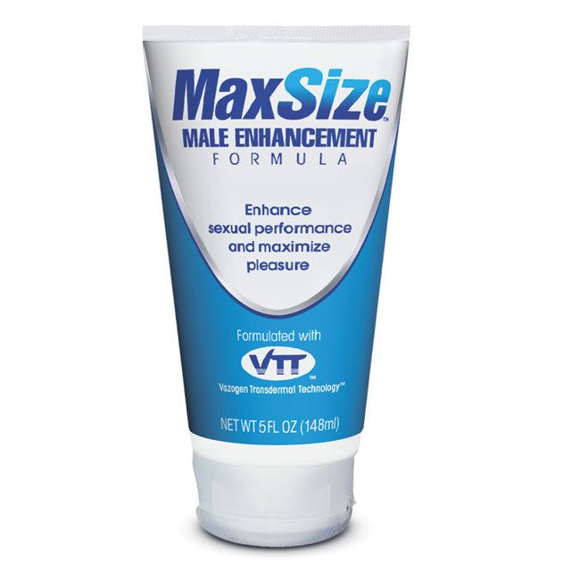 Swiss Navy MaxSize Male Enhancement Formula Cream 5 oz tube packaging.