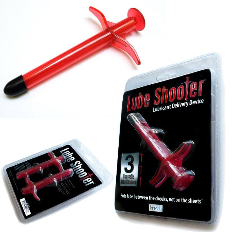 KinkLab Lube Shooter Red 3 Pack for precise lubrication application.