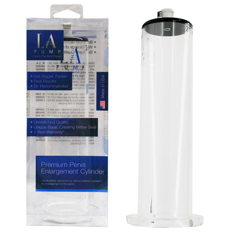 LA Pump Regular 2.25in transparent penis enlargement pump cylinder with packaging