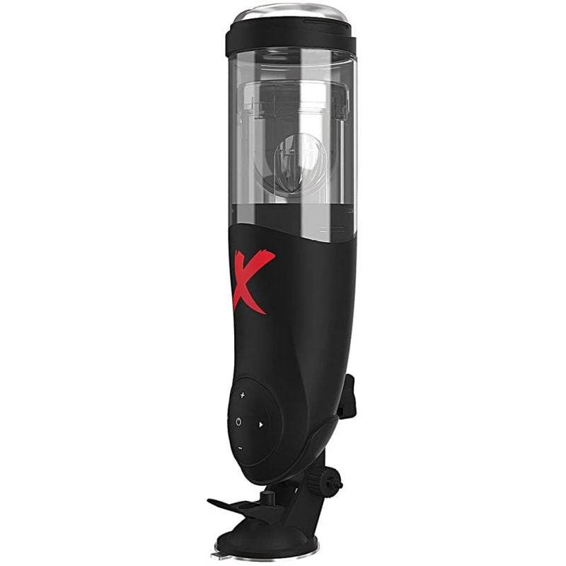 High-tech PDX ELITE Mega-Bator male masturbator with motor and vibration modes.