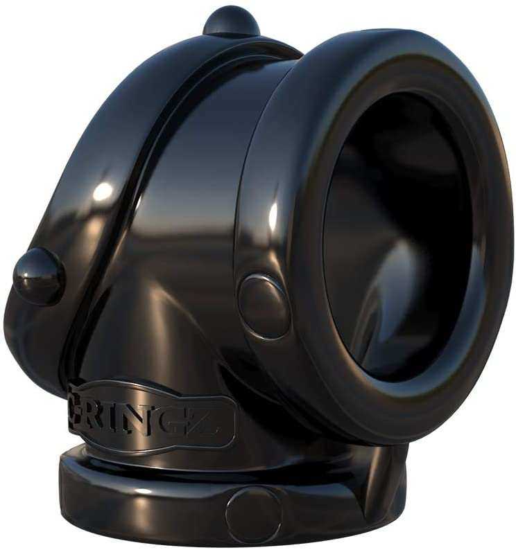C-Ringz Rock Hard black penis extender and cock ring made of stretchy material for enhanced performance and support