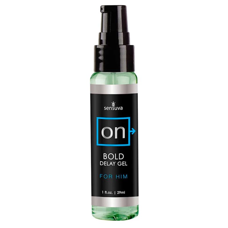 Sensuva Bold Delay Cream 1oz bottle for prolonged pleasure and enhanced sexual experience.