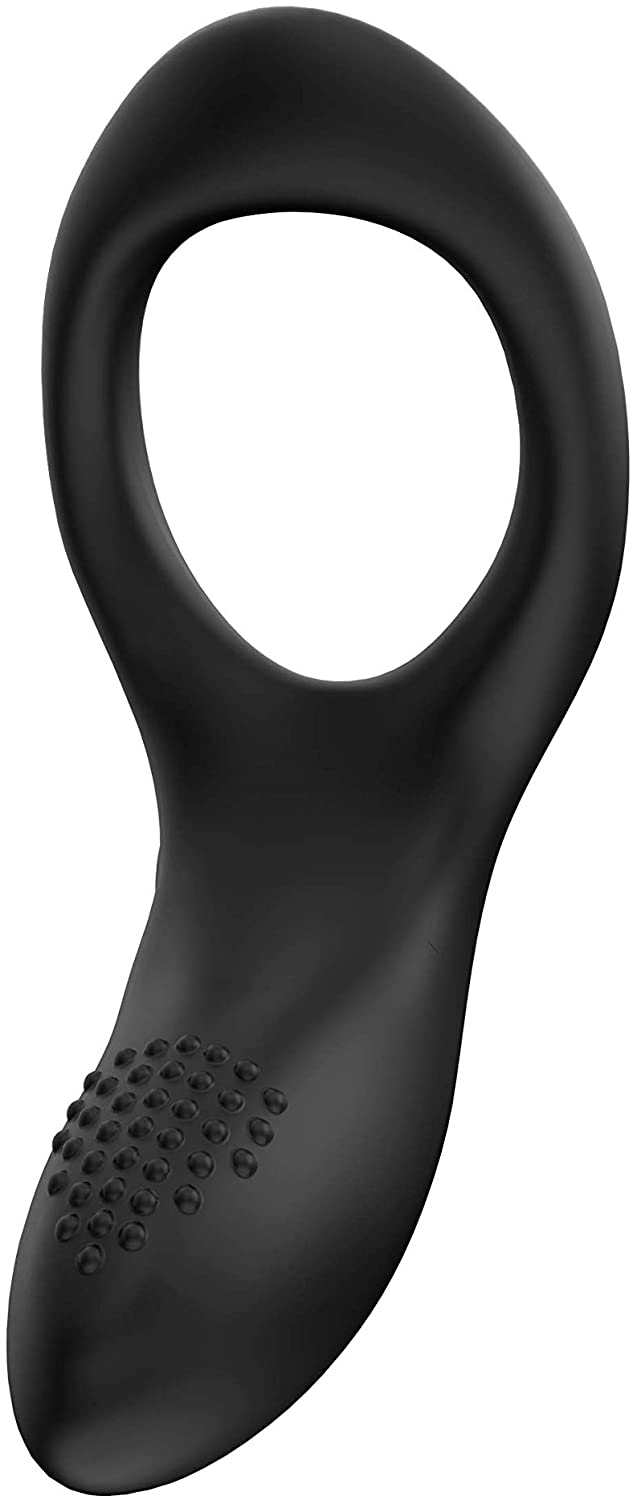Lovense Diamo Cock Ring, black silicone, vibrating sex toy.