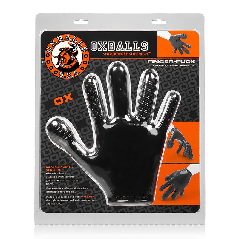 OxBalls Finger Fuck Glove, Black by Anal Toys & Stimulators