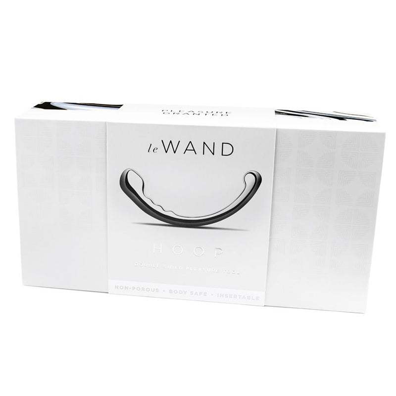 Le Wand Hoop Dual Ended Stainless Steel Massager in packaging.
