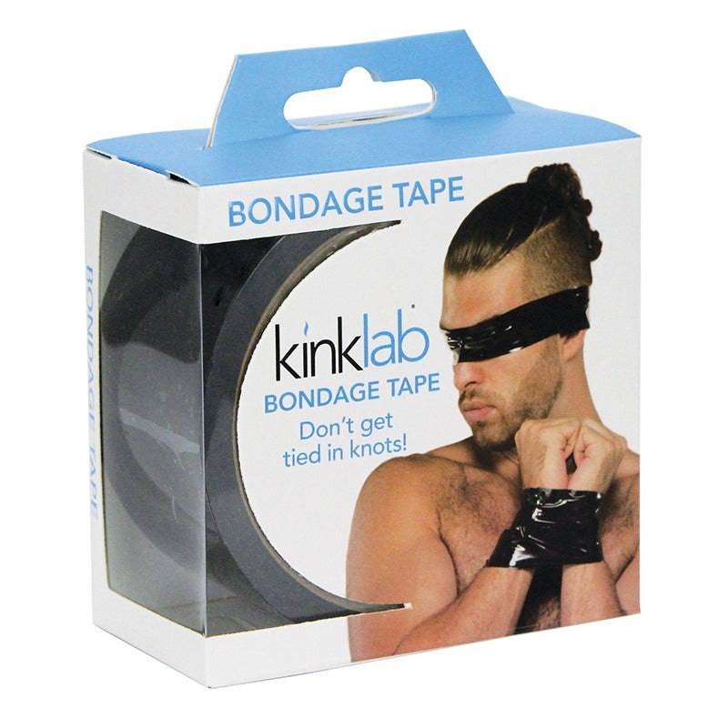 Kinklab Bondage Tape - Black, versatile non-sticky PVC for safe restraint play.