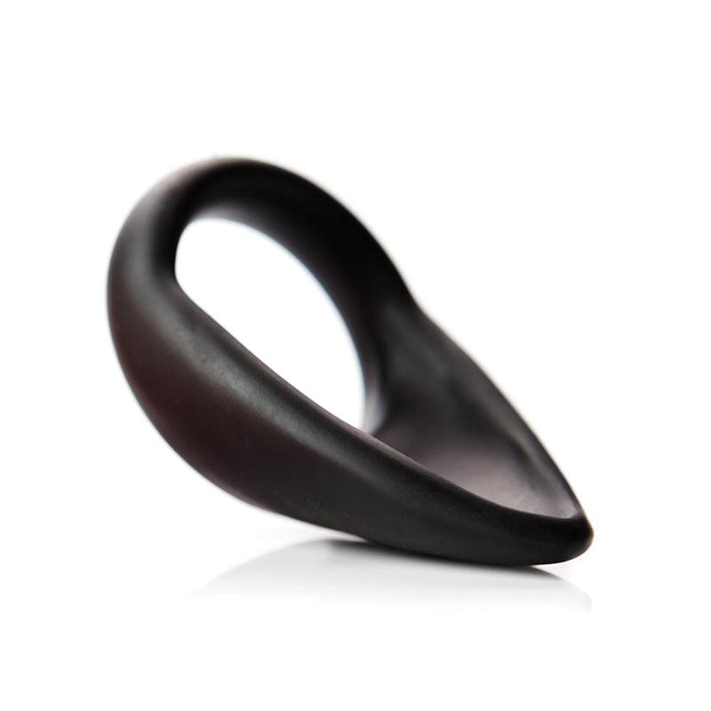 Tantus Cock Sling Teardrop 2 in. Black, premium silicone cock ring, enhances pleasure and performance.