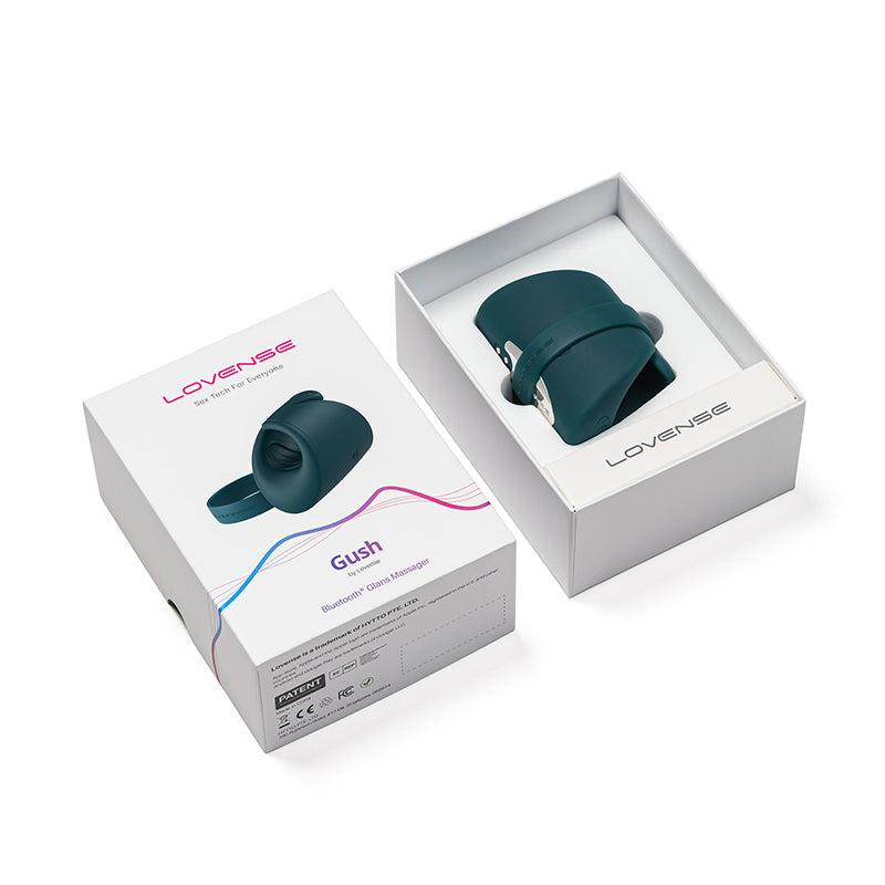 Lovense Gush App-Compatible Handsfree Masturbator with discreet packaging.