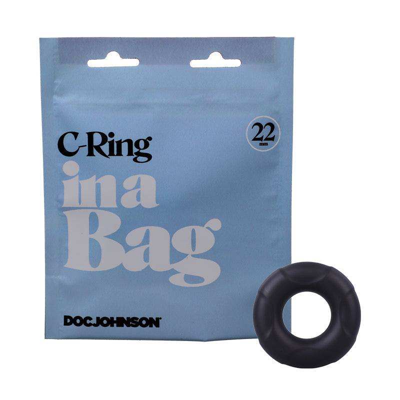 Doc Johnson Silicone Cockring with discreet storage bag.