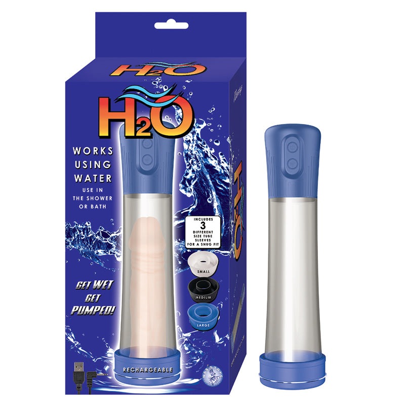 Nasstoys H2O Rechargeable Penis Pump Blue by Cock & Balls