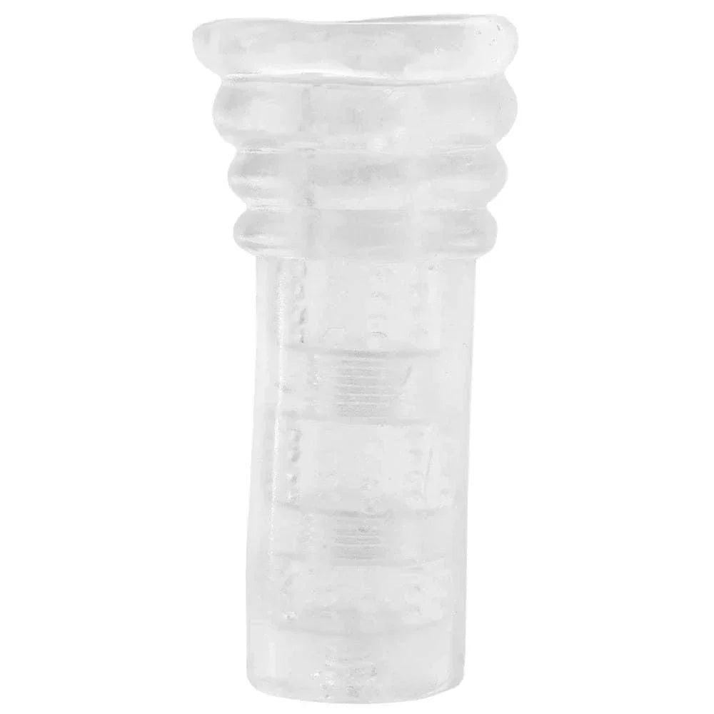 Clear textured M for Men All Nighter Stroker for enhanced solo pleasure sessions.