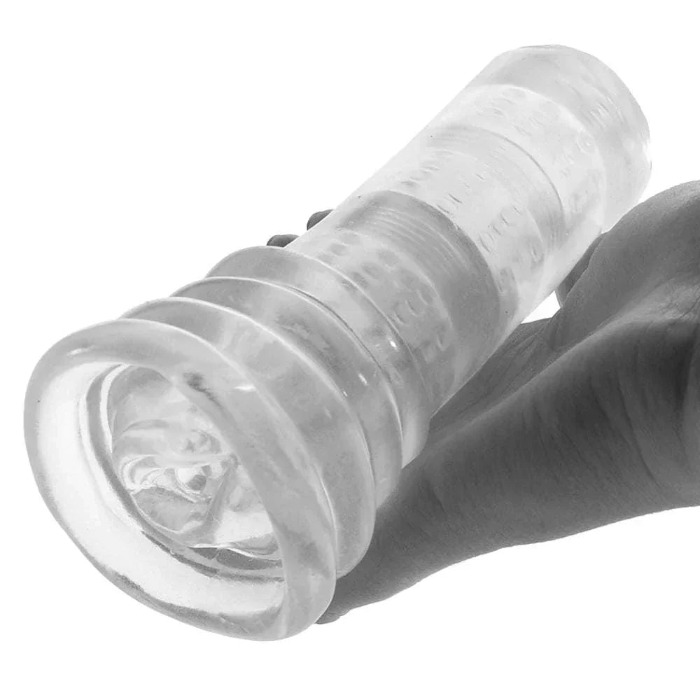 M for Men All Nighter Stroker with soft, stretchy material and textured internal ridges for intense pleasure