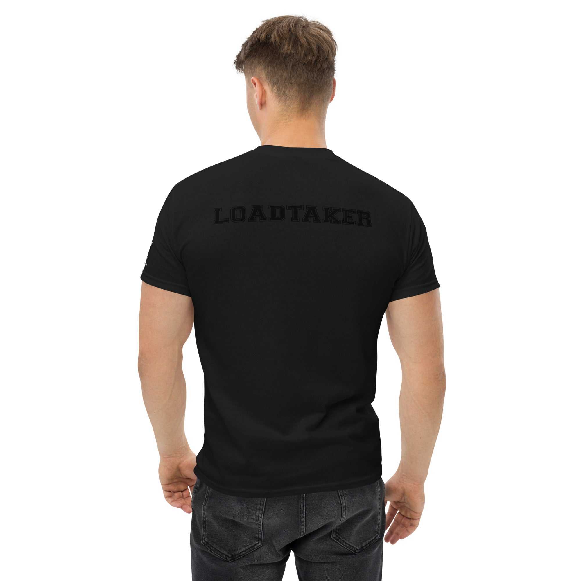 Black Load Taker T-Shirt with bold "Loaded" graphic, part of the TIM Collection.