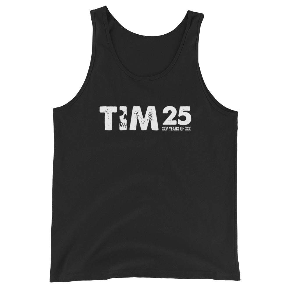 Unisex tank top with graphic design, breathable fabric, versatile for workouts and casual wear.