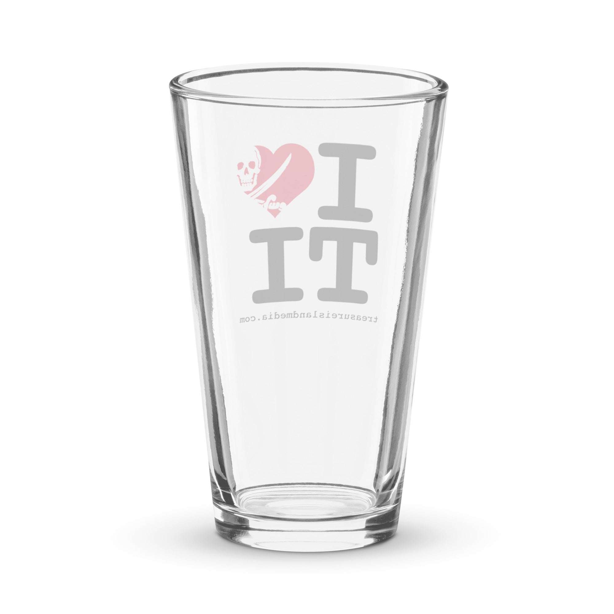 Treasure Island Media Collection shaker pint glass 16 oz handmade clear durable drinkware