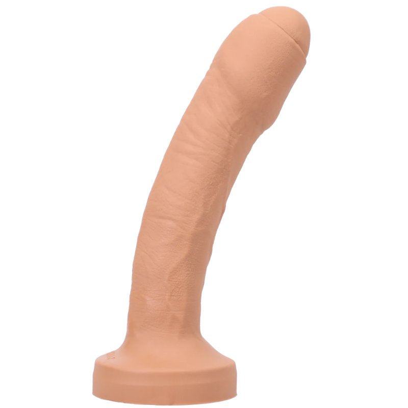 Tantus Uncut 1 Premium Silicone Dildo in Honey, large size, realistic design.