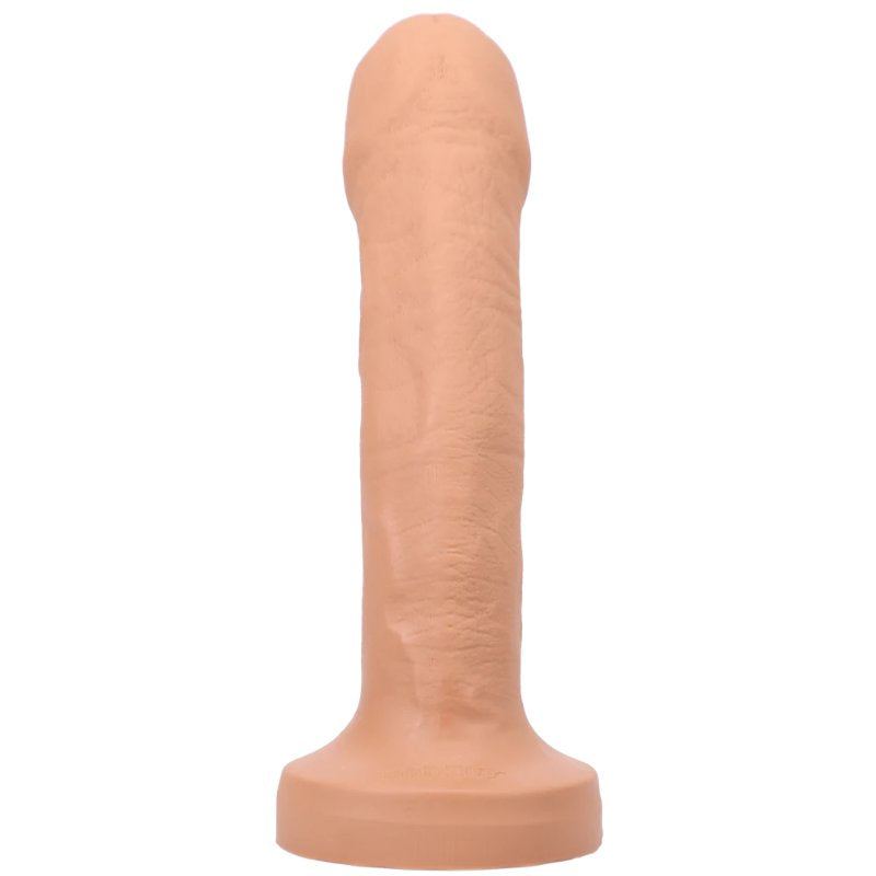 Tantus Uncut #1 Premium Silicone Dildo - Large - Honey, realistic uncircumcised design, dual-density silicone.